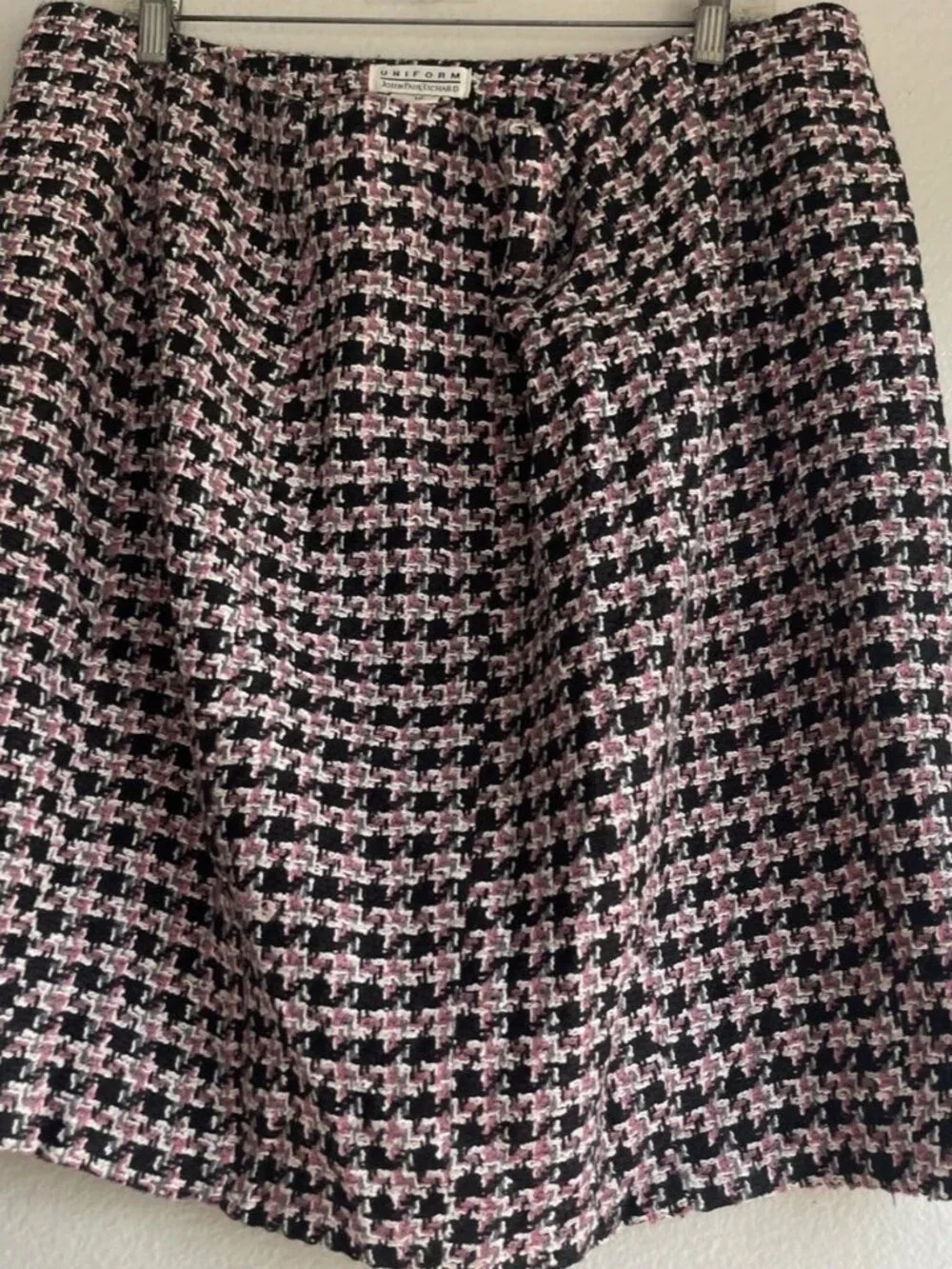 Uniform John Paul Richard Acrylic Skirt Womens 10 Pink Paisley Midi Boho Vintage